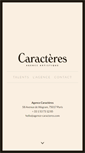 Mobile Screenshot of agence-caracteres.com